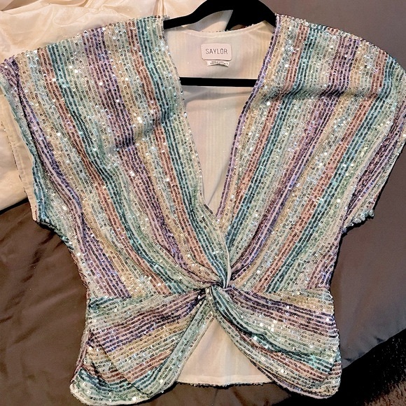 SAYLOR Lucinda Sequin Top - Picture 3 of 3